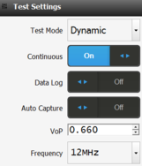 1. Test Settings