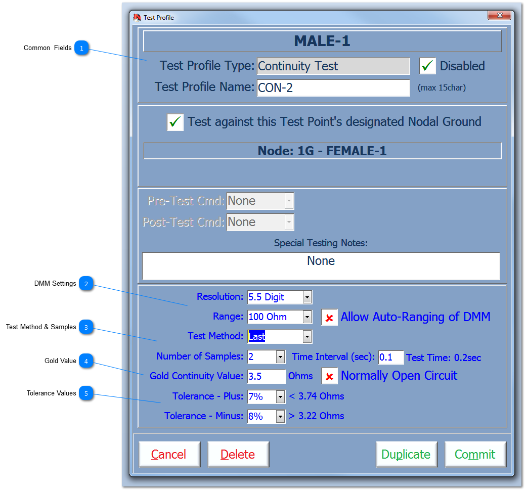 Test Profile - Continuity