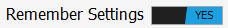 4. Remember Settings