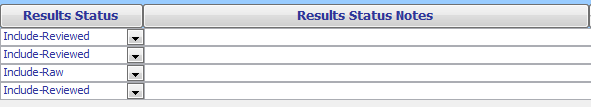 7. Result Status & Notes