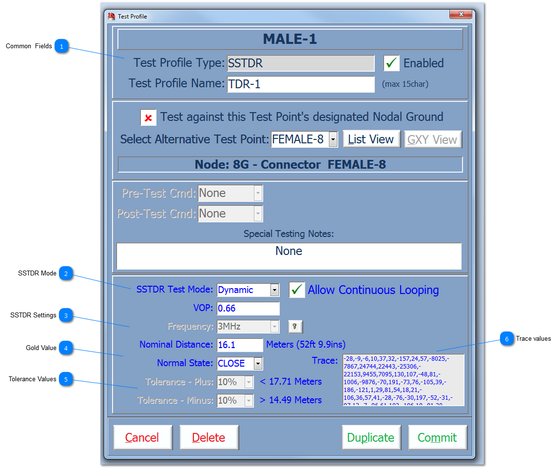 Test Profile - SSTDR